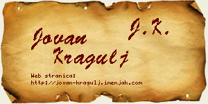 Jovan Kragulj vizit kartica